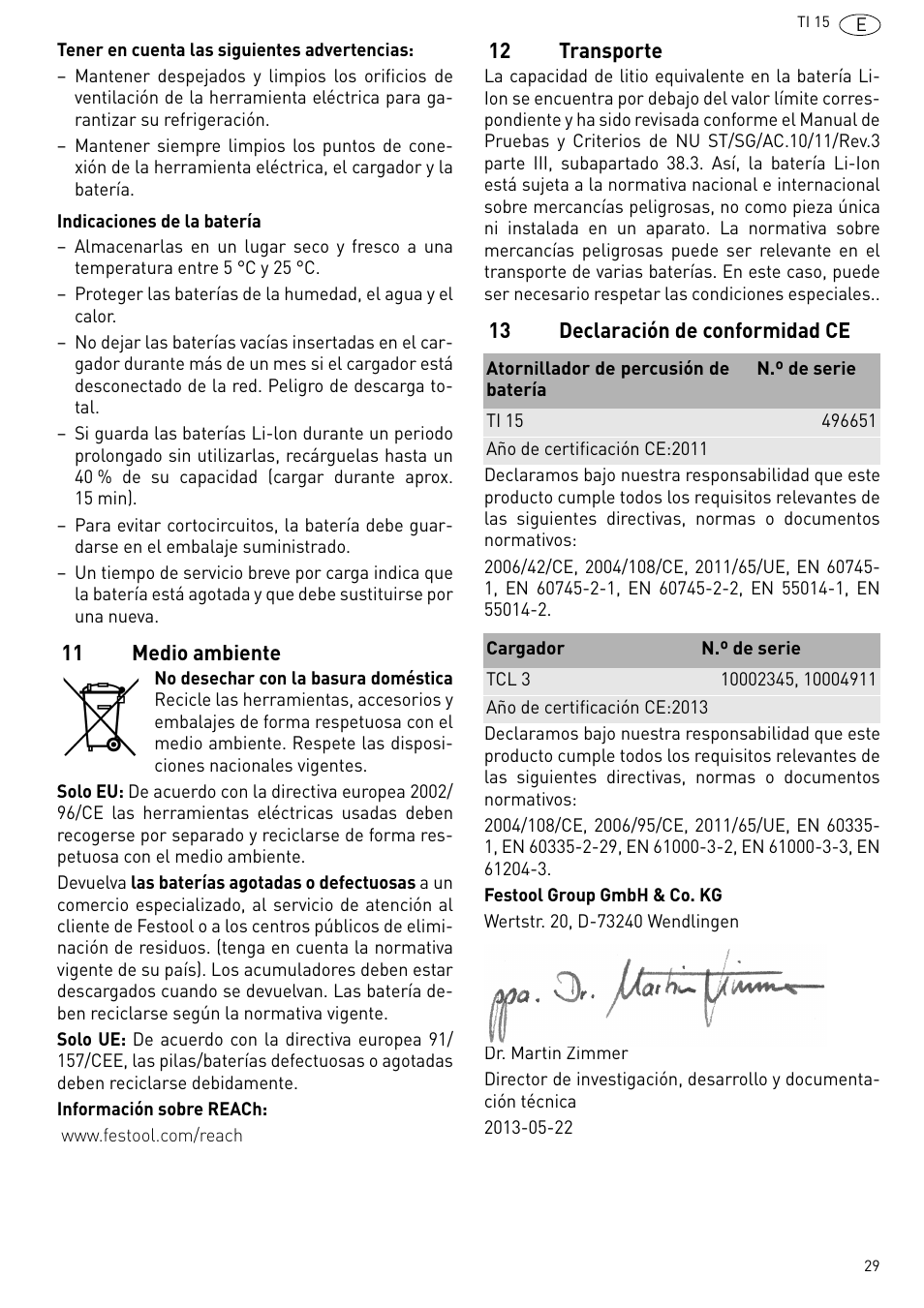 Festool Ti 15 User Manual | Page 29 / 90