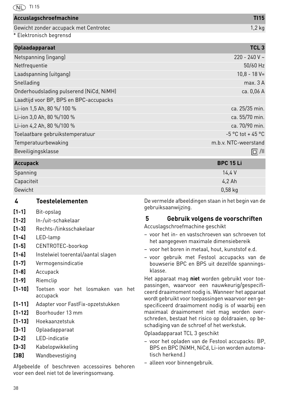 Festool Ti 15 User Manual | Page 38 / 90