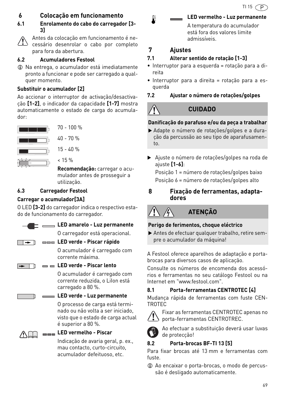 Festool Ti 15 User Manual | Page 69 / 90