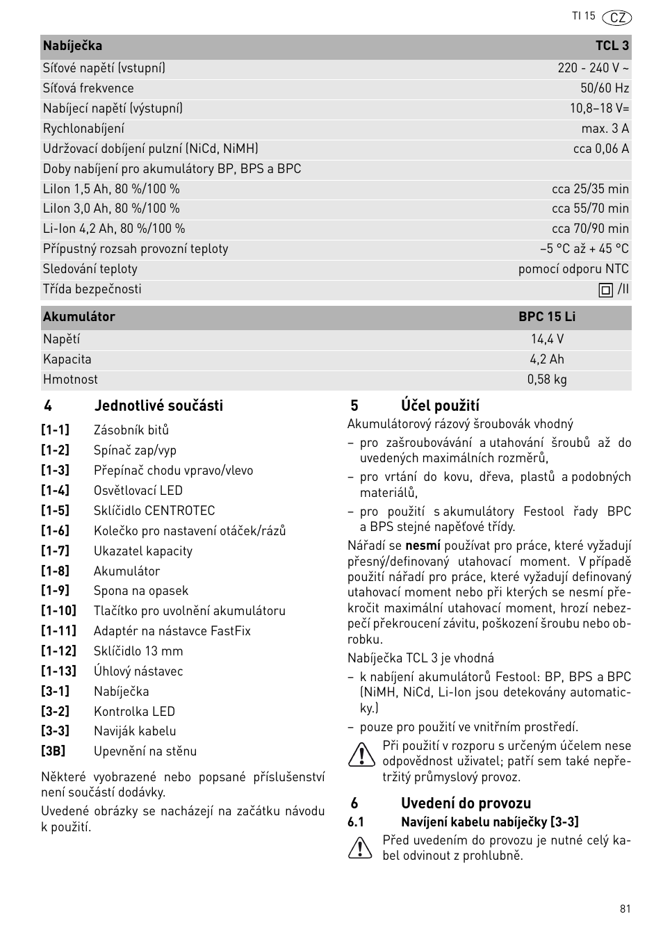 Festool Ti 15 User Manual | Page 81 / 90