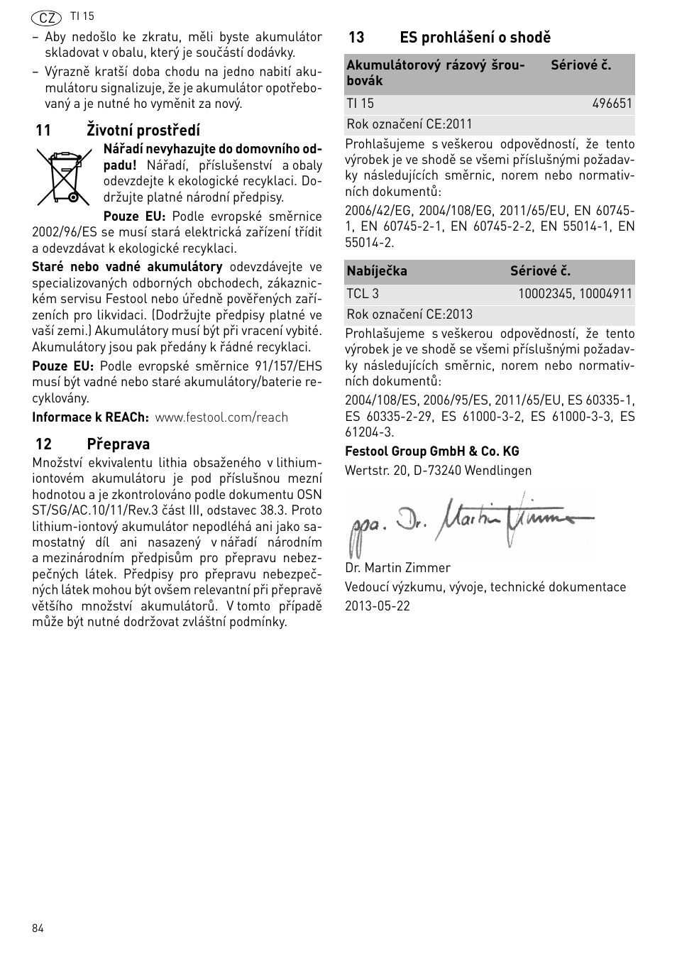 Festool Ti 15 User Manual | Page 84 / 90