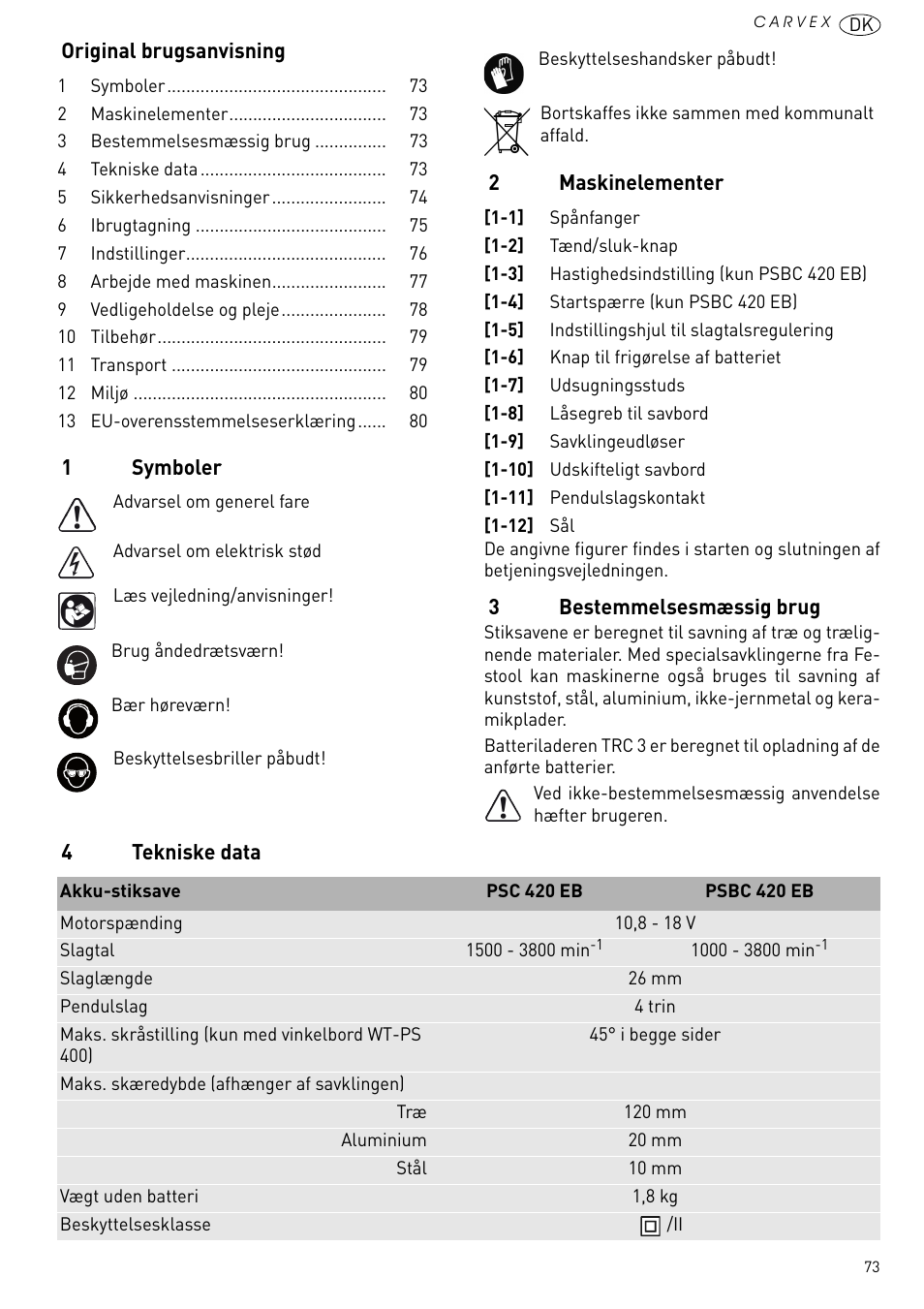 Festool PSBC 420 EB User Manual | Page 73 / 132