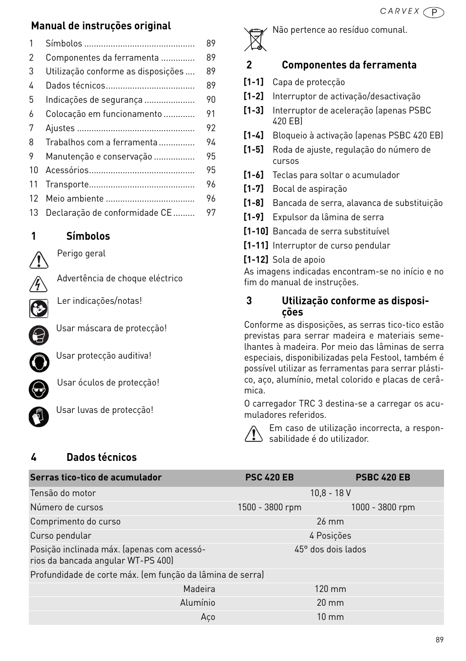 Festool PSBC 420 EB User Manual | Page 89 / 132