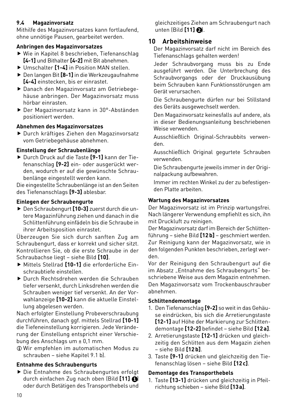 Festool DWC 18 User Manual | Page 10 / 99