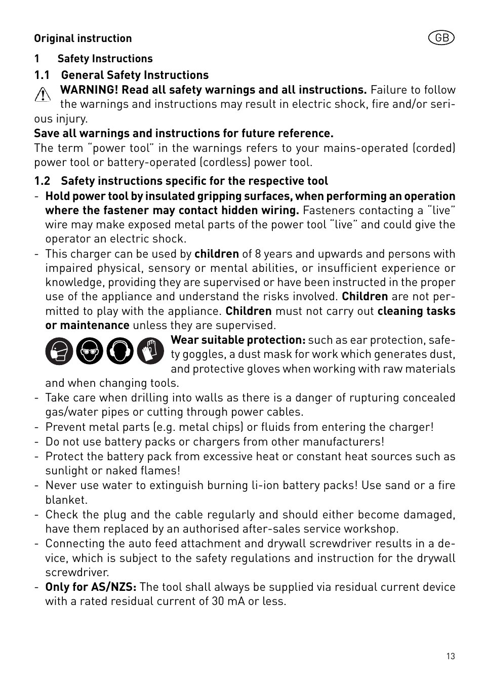 Festool DWC 18 User Manual | Page 13 / 99