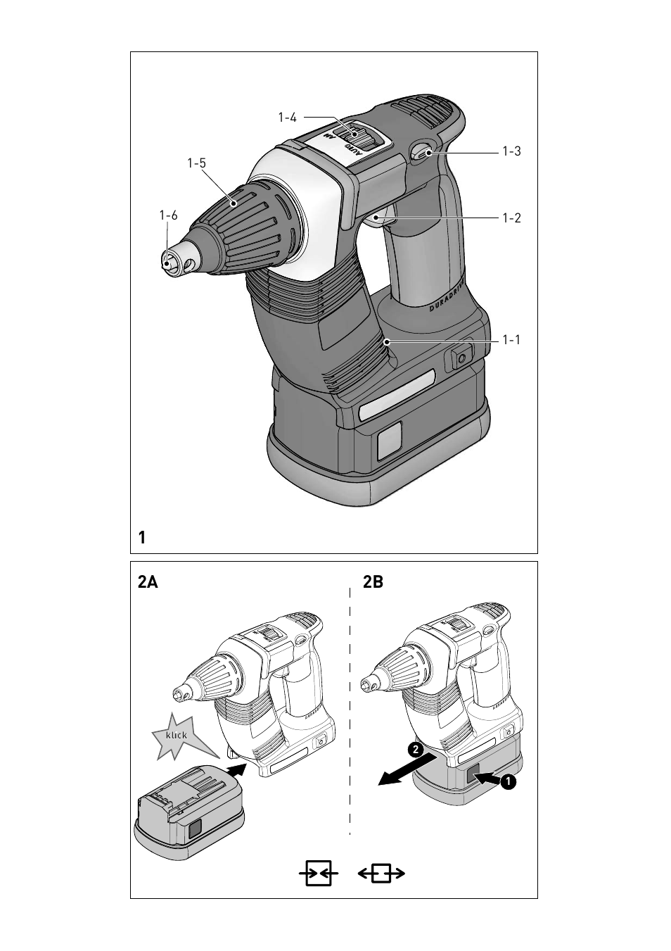 2a 2b 1 | Festool DWC 18 User Manual | Page 2 / 99