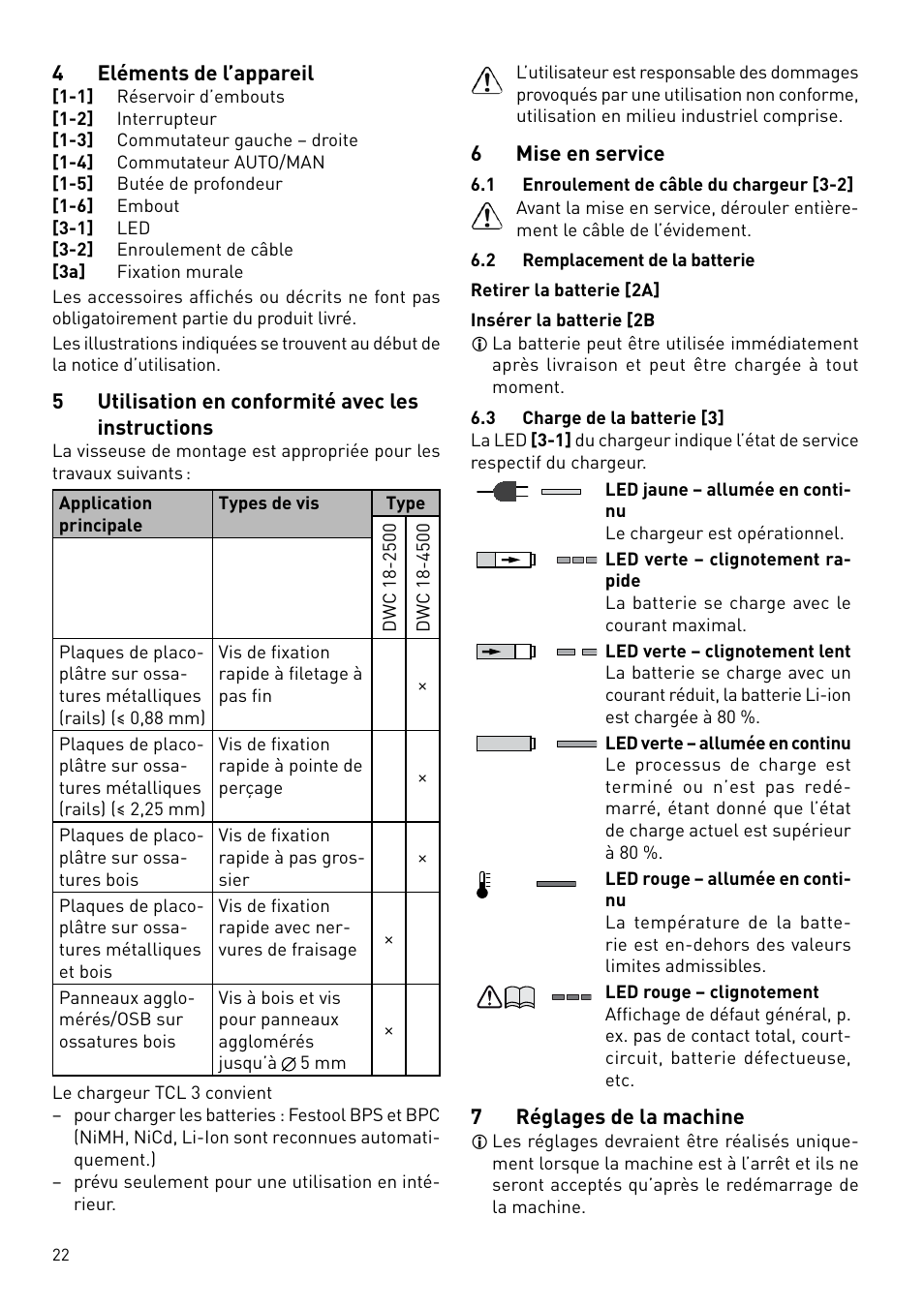 Festool DWC 18 User Manual | Page 22 / 99