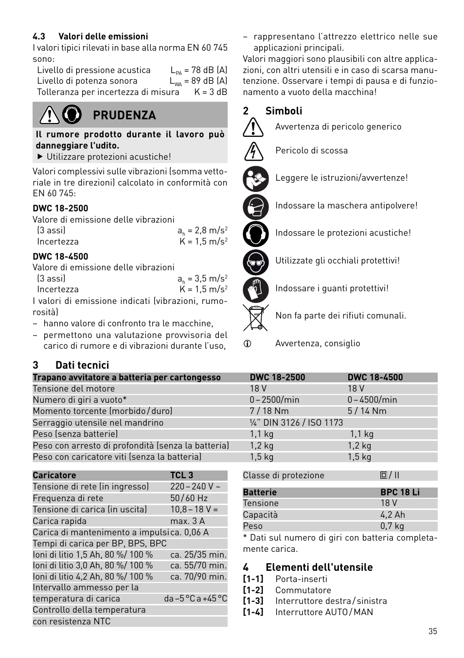 Prudenza | Festool DWC 18 User Manual | Page 35 / 99