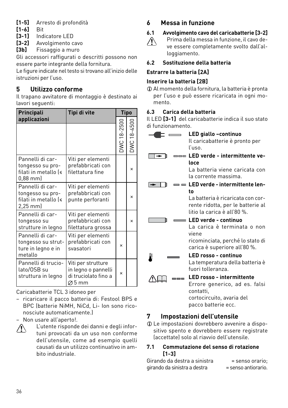 Festool DWC 18 User Manual | Page 36 / 99