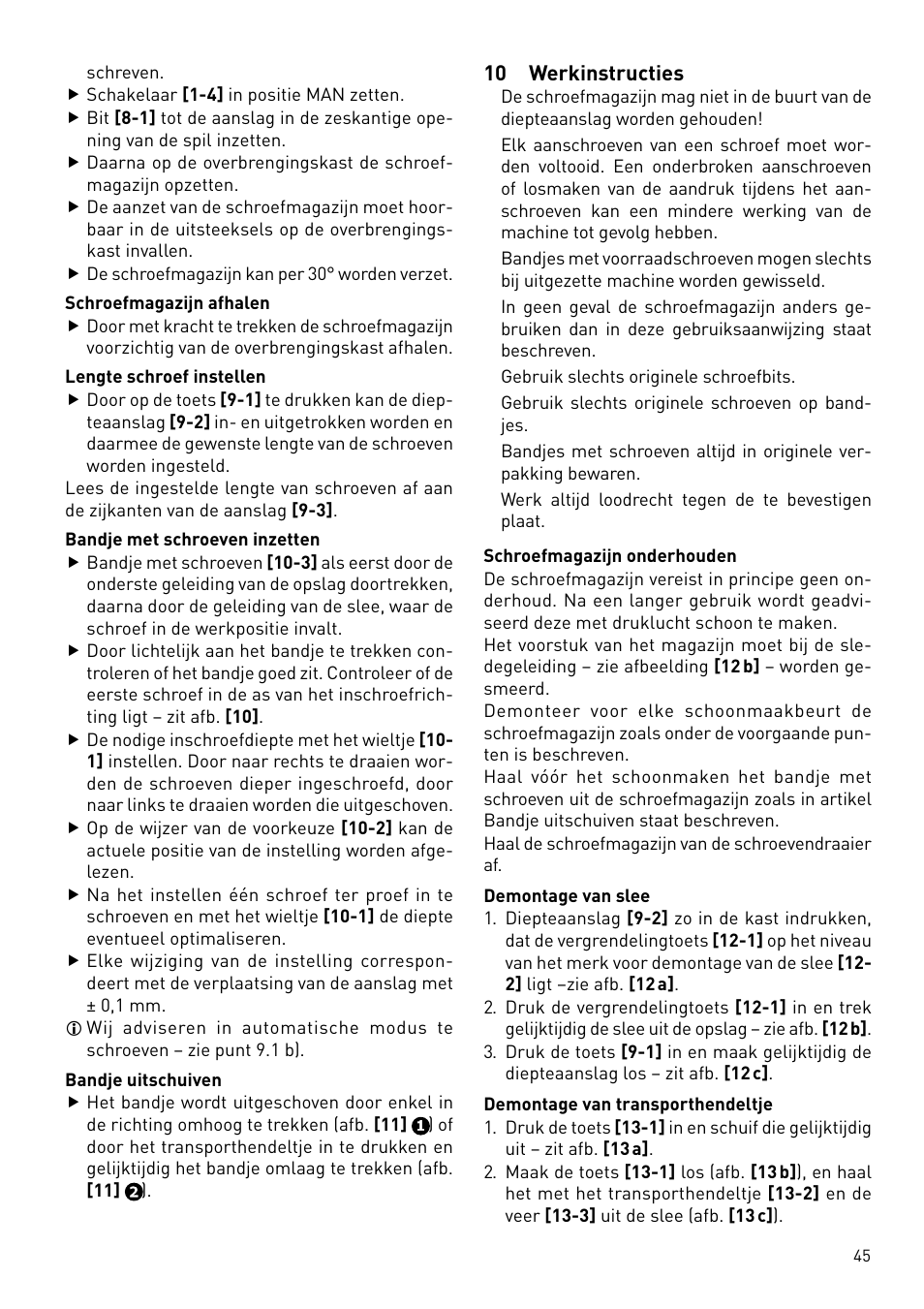 Festool DWC 18 User Manual | Page 45 / 99