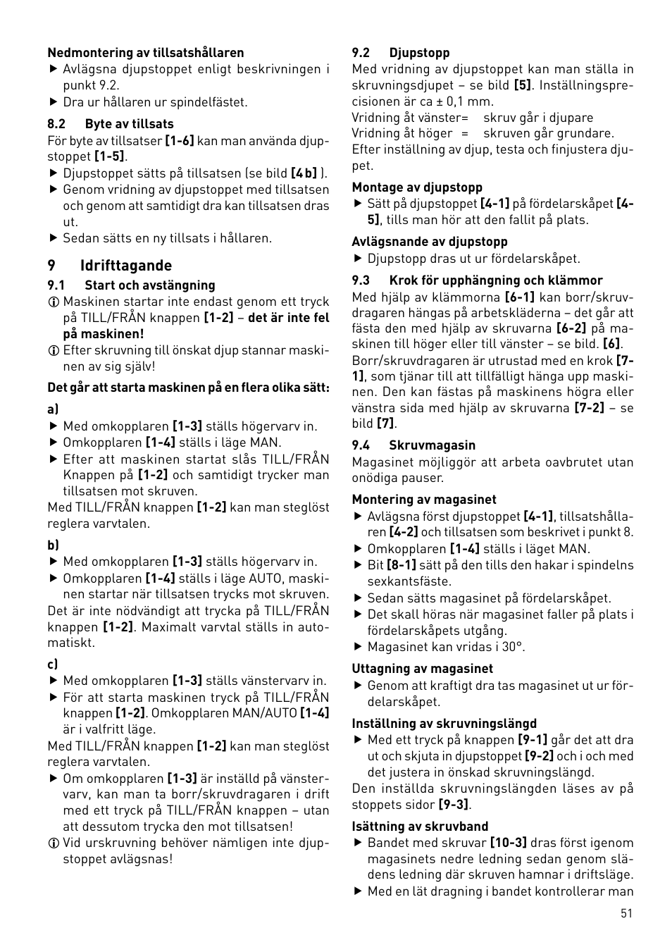 Festool DWC 18 User Manual | Page 51 / 99