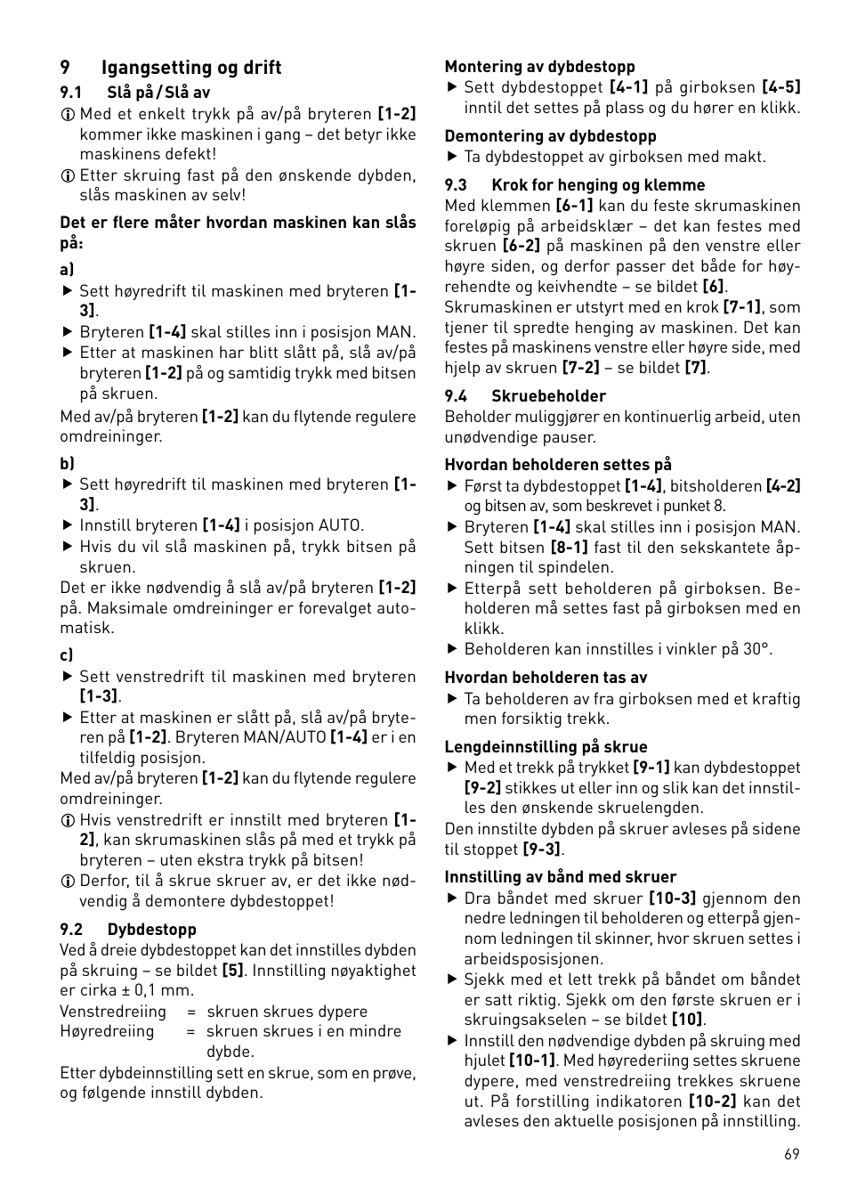 Festool DWC 18 User Manual | Page 69 / 99