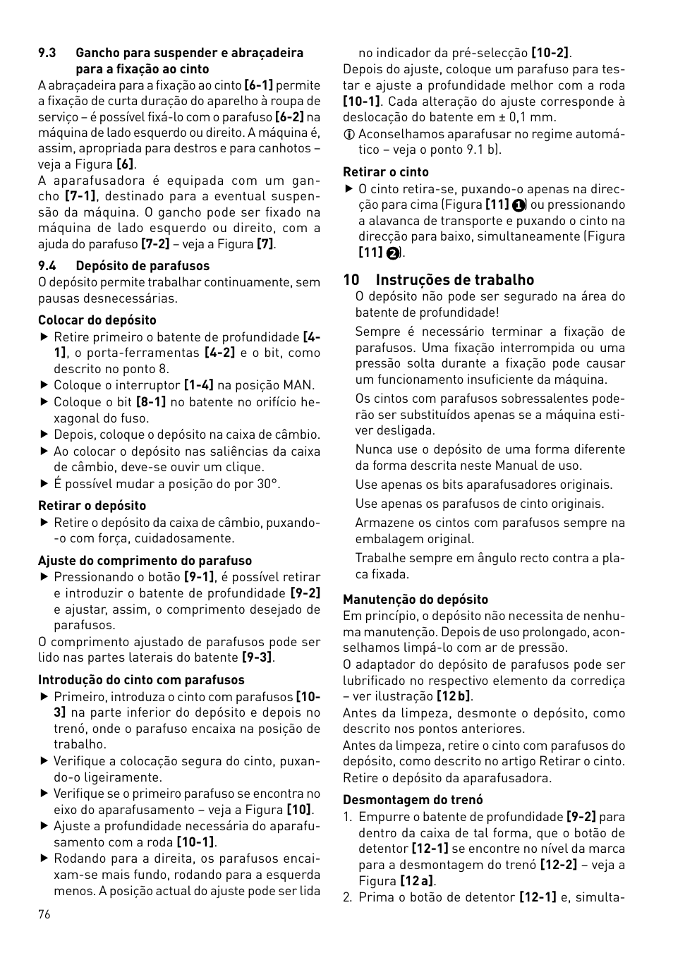 Festool DWC 18 User Manual | Page 76 / 99
