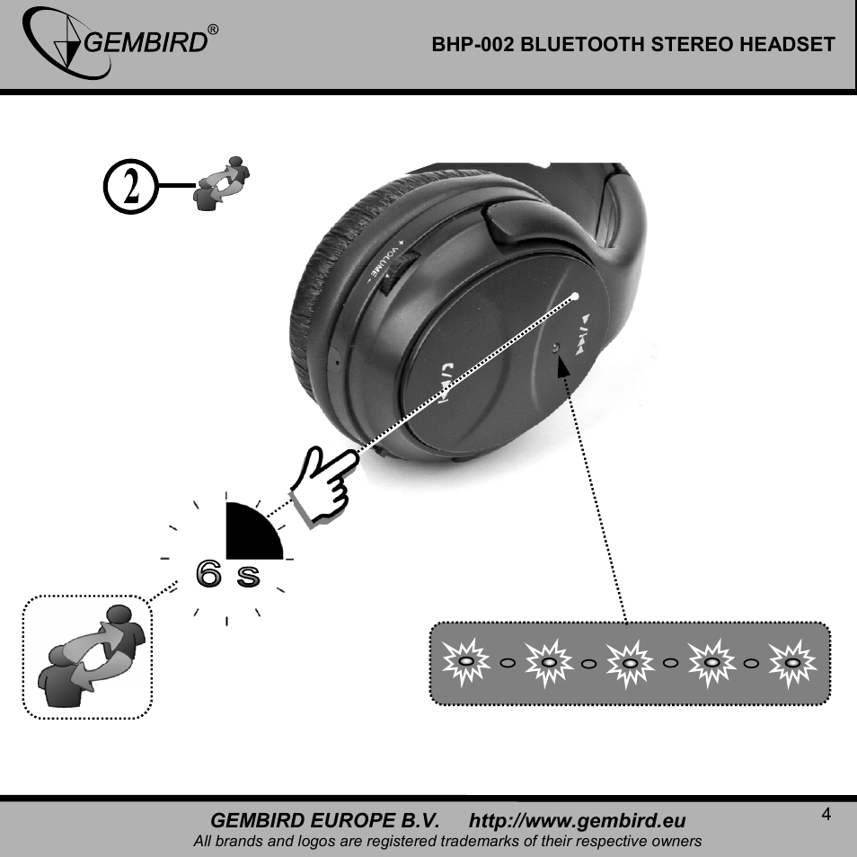 Gembird BHP-002 User Manual | Page 4 / 14