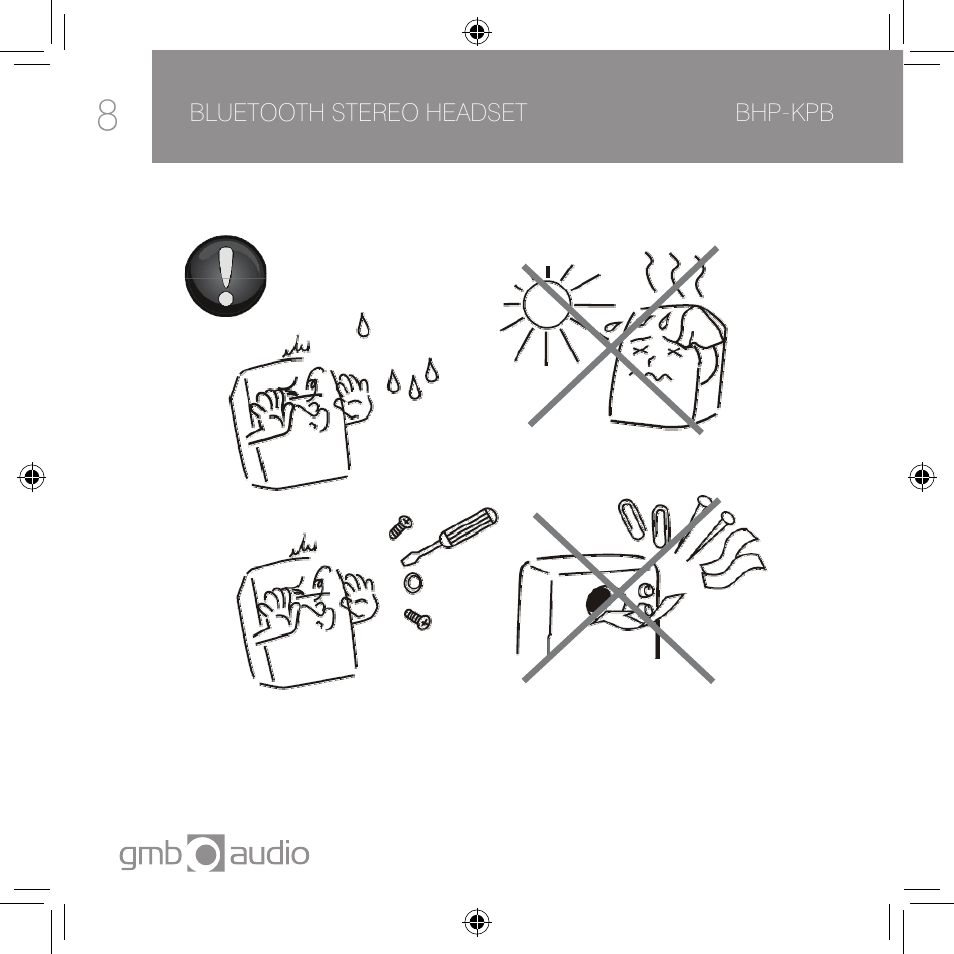 Gembird BHP-KBP-B User Manual | Page 8 / 14