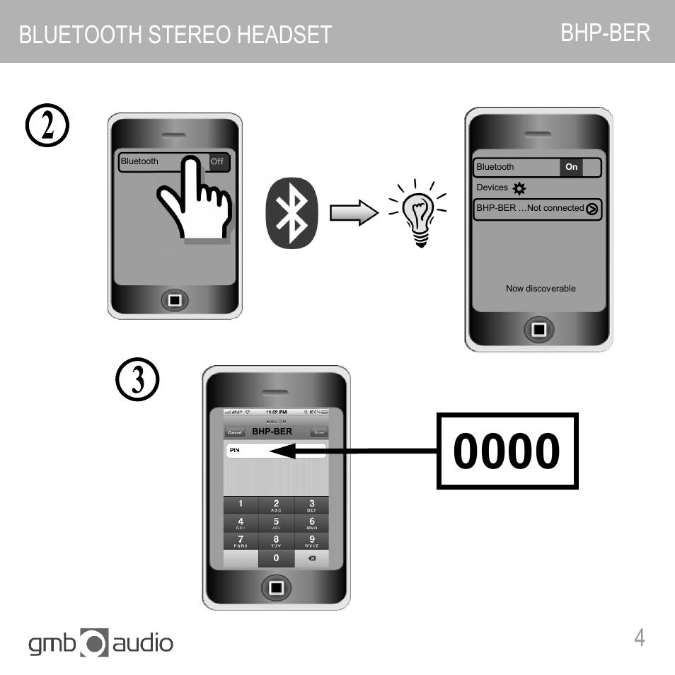 Bluetooth stereo headset bhp-ber | Gembird BHP-BER-BK User Manual | Page 4 / 12