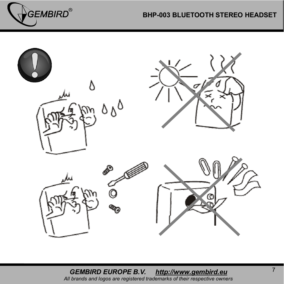 Gembird BHP-003B User Manual | Page 7 / 12