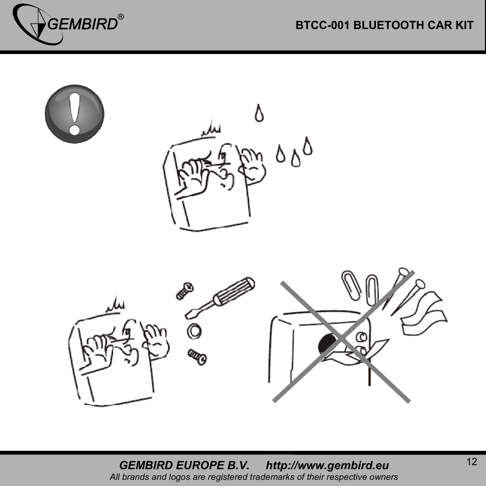 Gembird BTCC-001 User Manual | Page 12 / 17