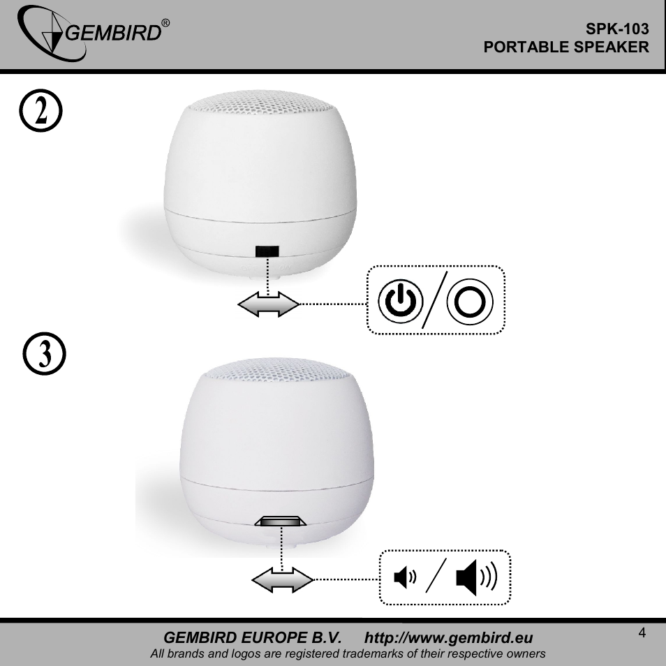 Gembird SPK-103 User Manual | Page 4 / 9