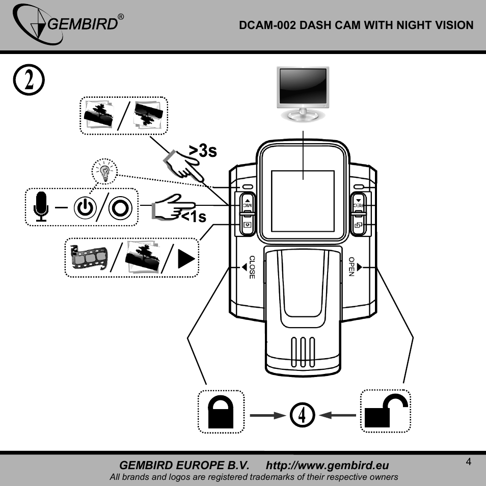 Gembird DCAM-002 User Manual | Page 4 / 22