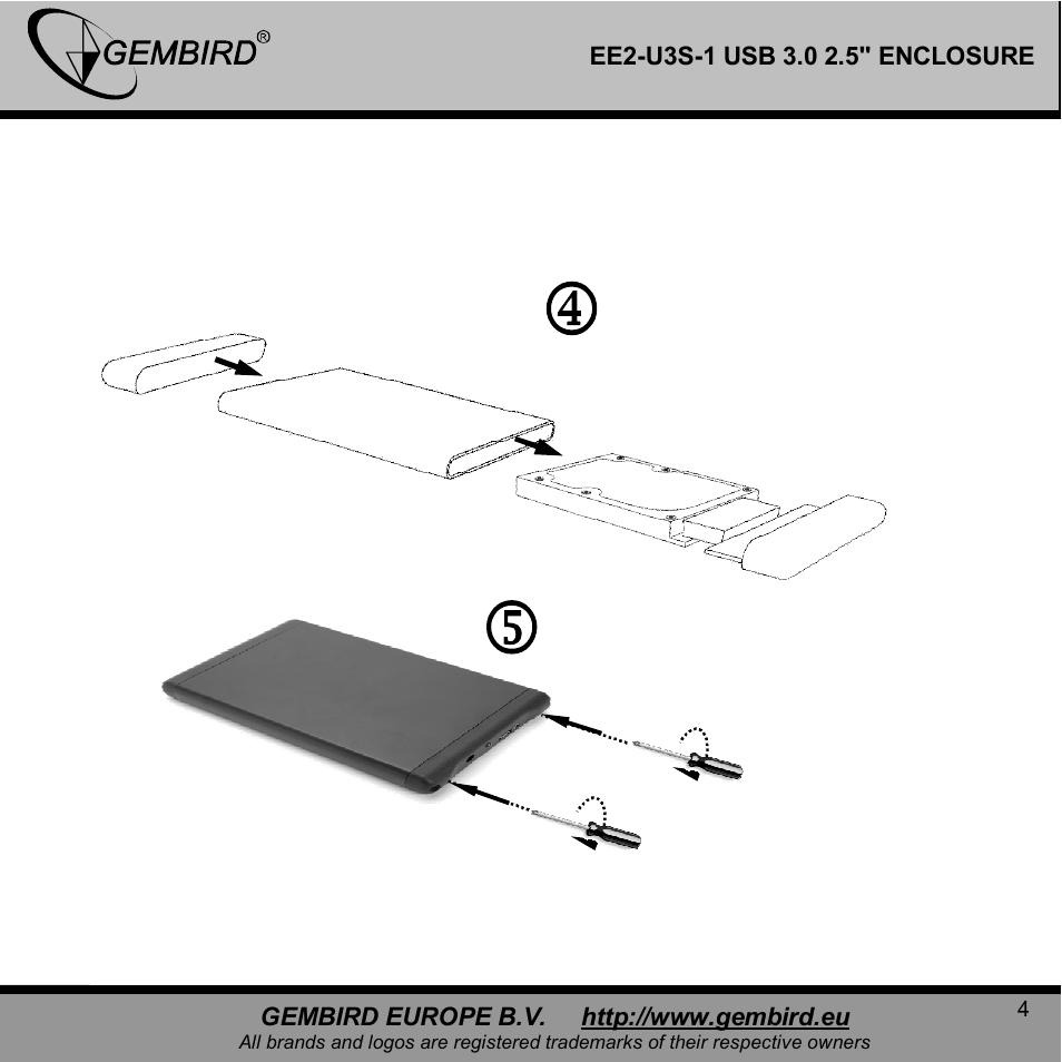 Gembird EE2-U3S-1 User Manual | Page 4 / 11
