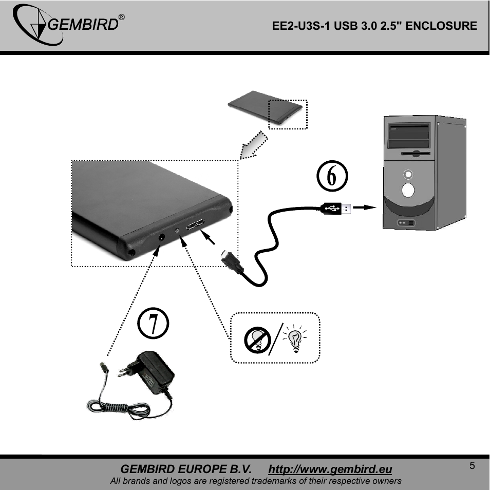Gembird EE2-U3S-1 User Manual | Page 5 / 11