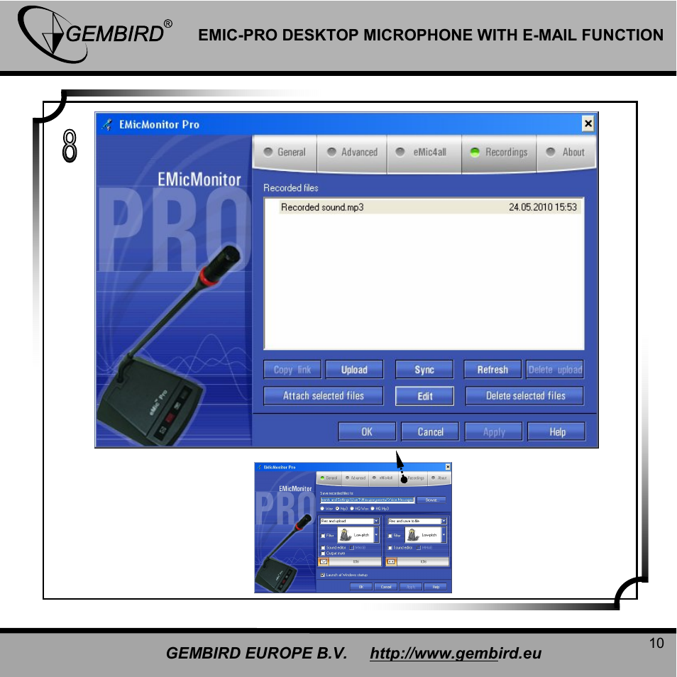 Gembird EMIC-PRO User Manual | Page 10 / 15