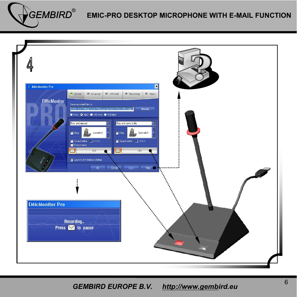 Gembird EMIC-PRO User Manual | Page 6 / 15