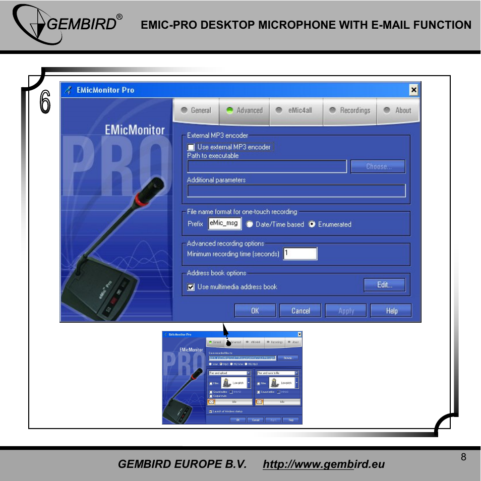 Gembird EMIC-PRO User Manual | Page 8 / 15