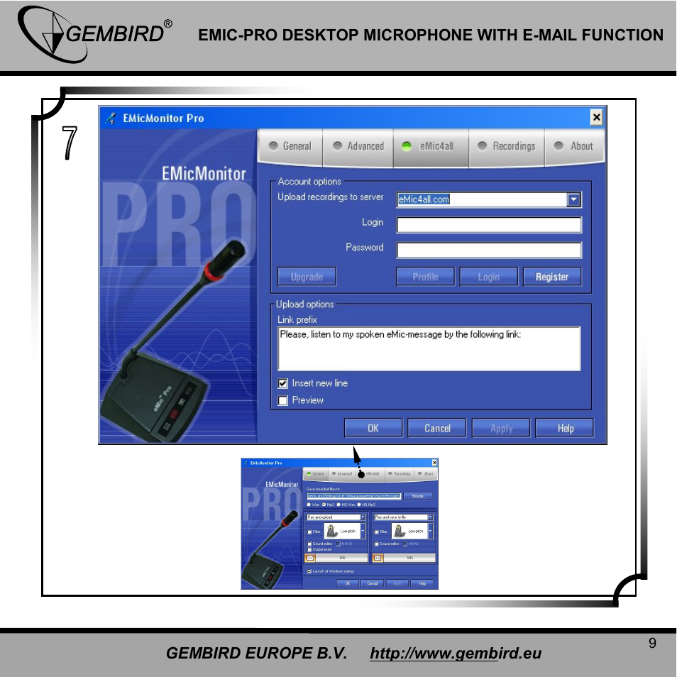 Gembird EMIC-PRO User Manual | Page 9 / 15
