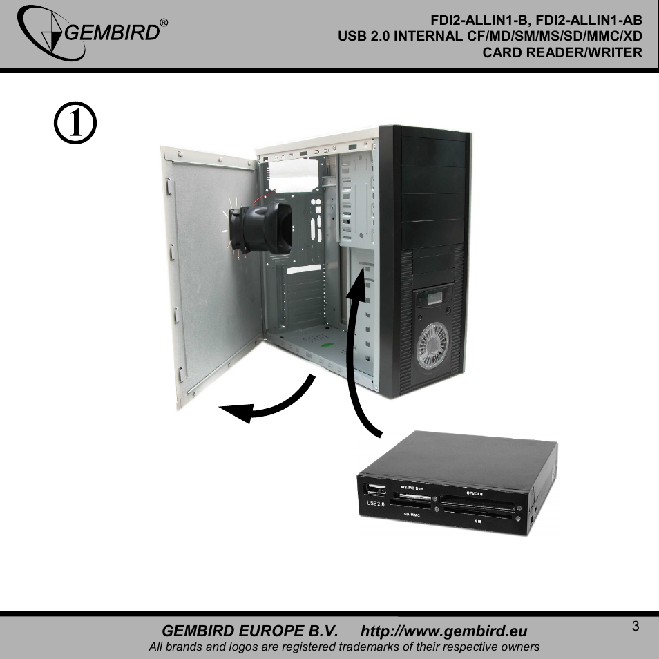 Gembird FDI2-ALLIN1-AB User Manual | Page 3 / 12