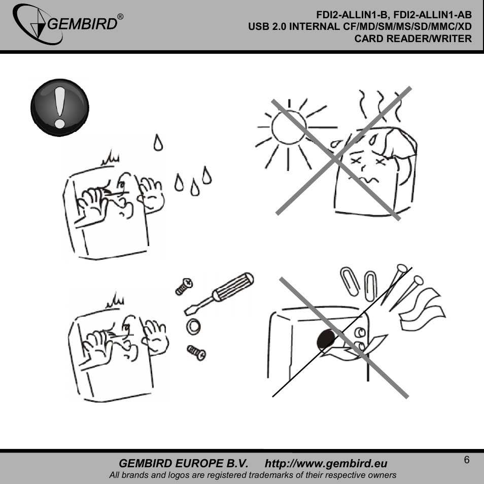 Gembird FDI2-ALLIN1-AB User Manual | Page 6 / 12