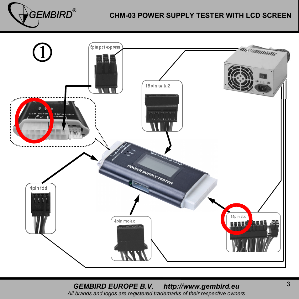 Gembird CHM-03 User Manual | Page 3 / 15