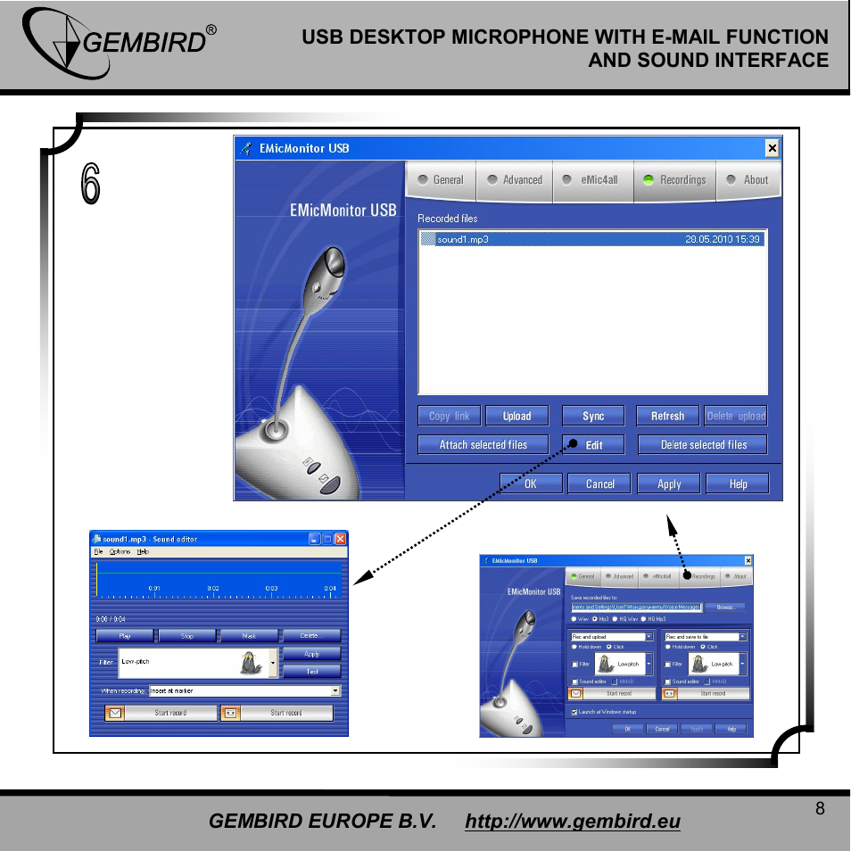 Gembird EMIC-S User Manual | Page 8 / 13