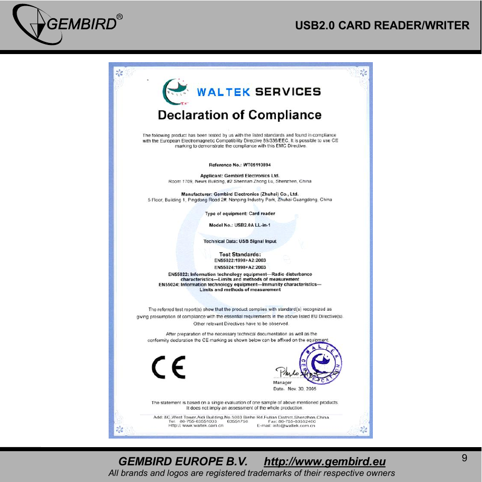 Gembird FD2-ALLIN1 User Manual | Page 9 / 13