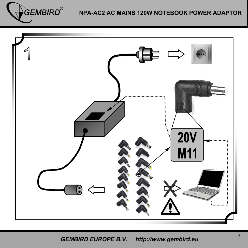 Gembird EPA-AC2 User Manual | Page 3 / 9
