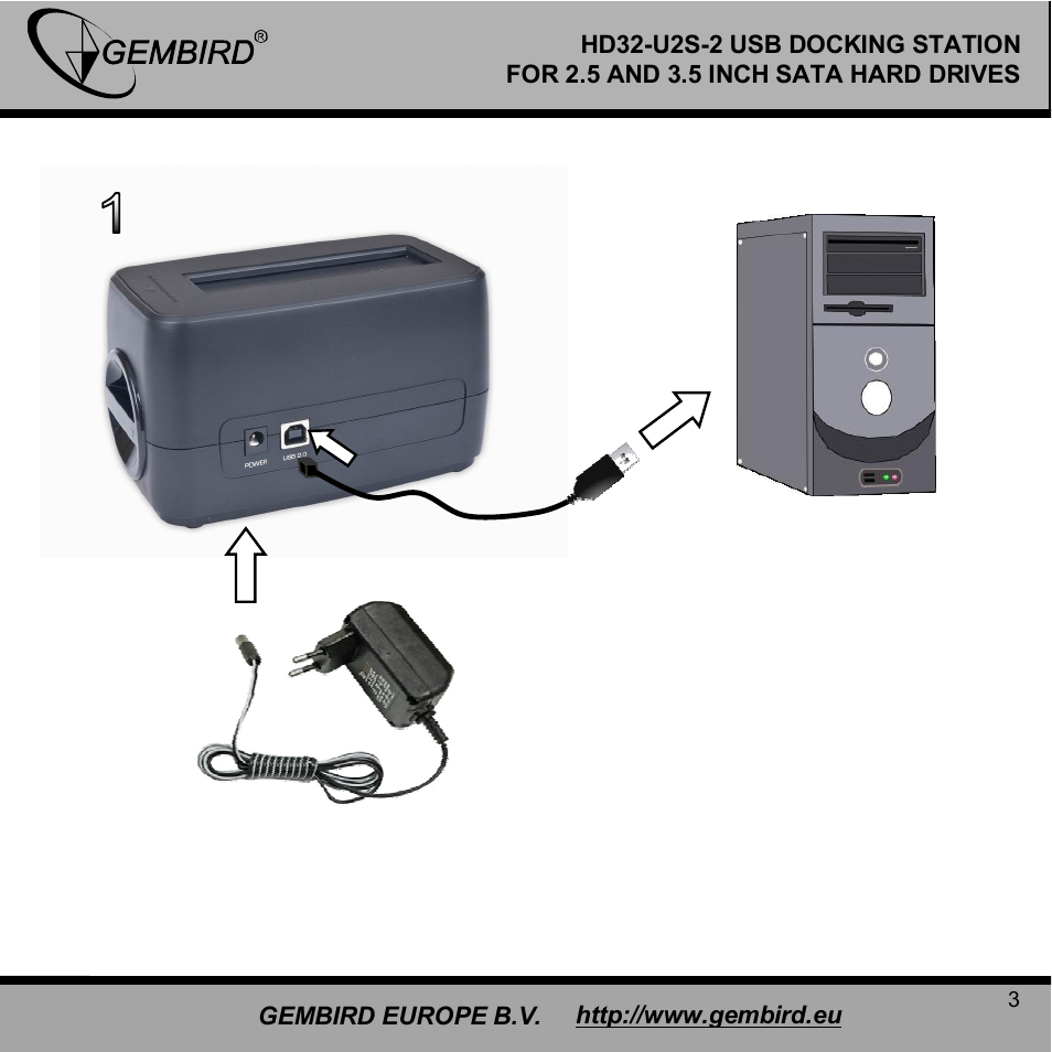 Gembird HD32-U2S-2 User Manual | Page 3 / 12