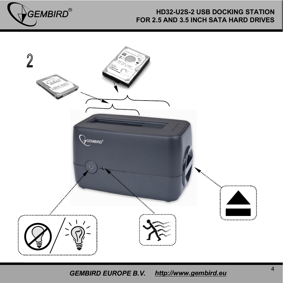 Gembird HD32-U2S-2 User Manual | Page 4 / 12