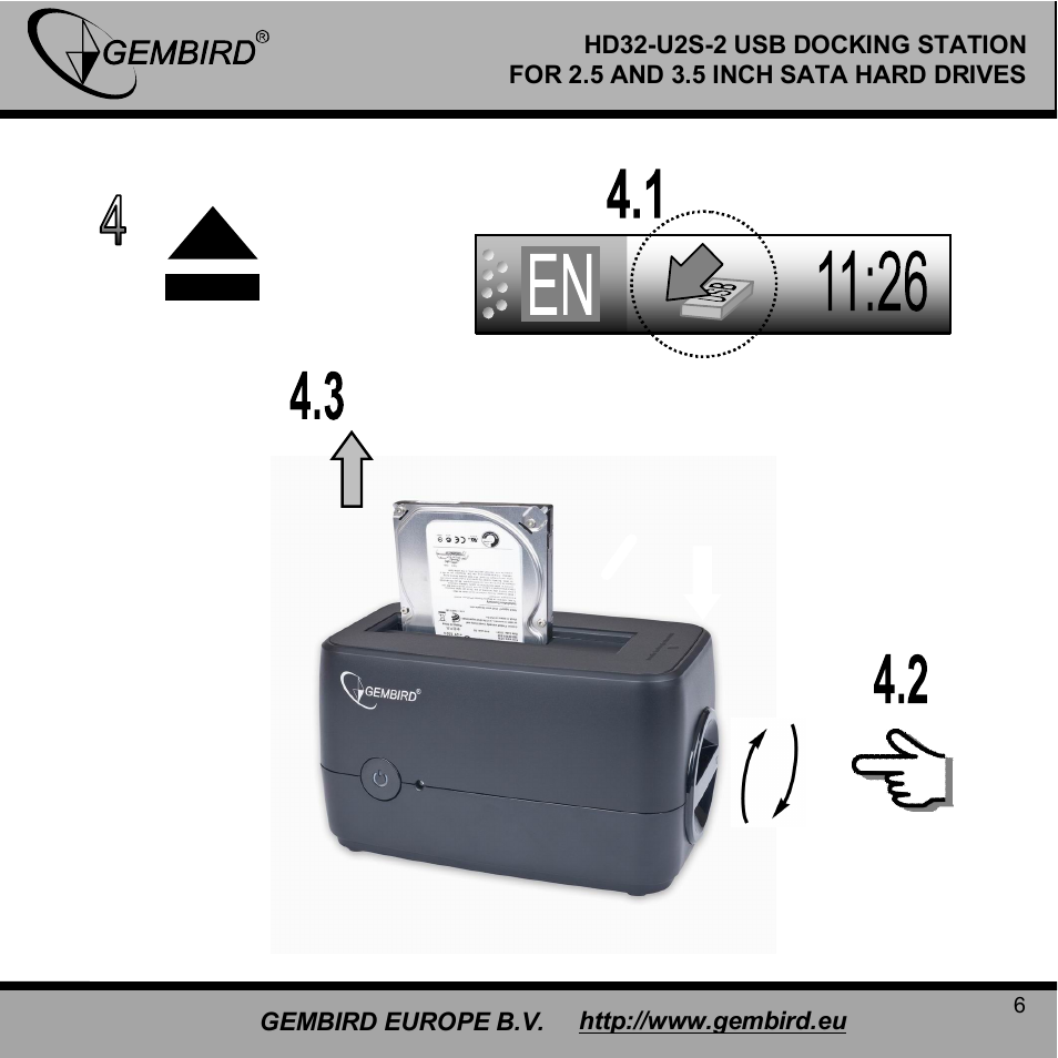 Gembird HD32-U2S-2 User Manual | Page 6 / 12