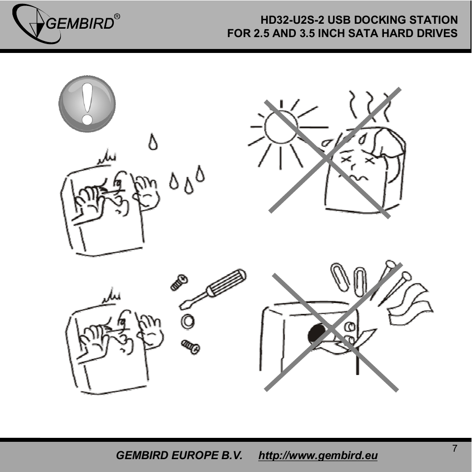 Gembird HD32-U2S-2 User Manual | Page 7 / 12