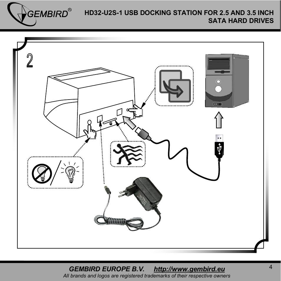 Gembird HD32-U2S-1 User Manual | Page 4 / 12