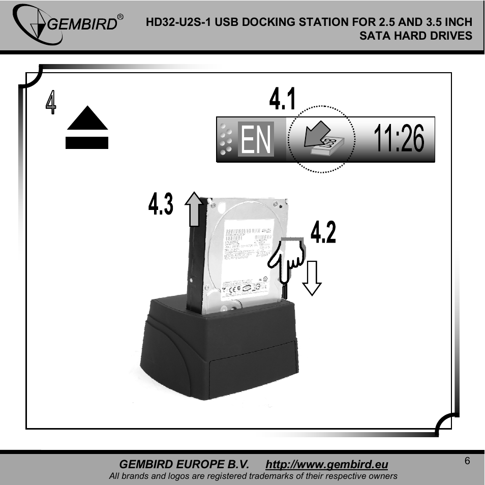 Gembird HD32-U2S-1 User Manual | Page 6 / 12