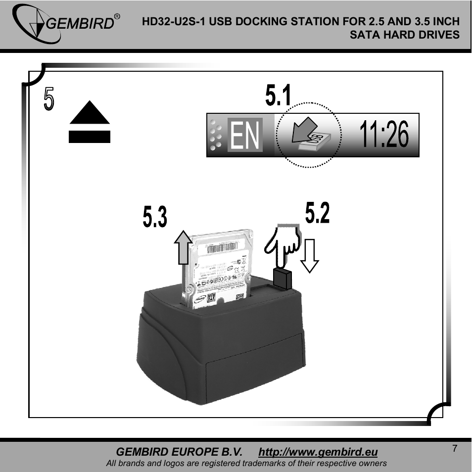 Gembird HD32-U2S-1 User Manual | Page 7 / 12