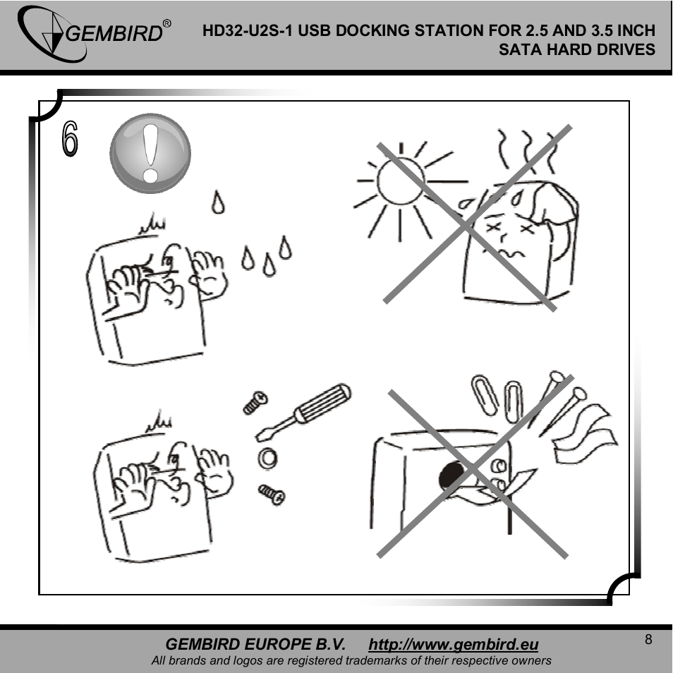 Gembird HD32-U2S-1 User Manual | Page 8 / 12