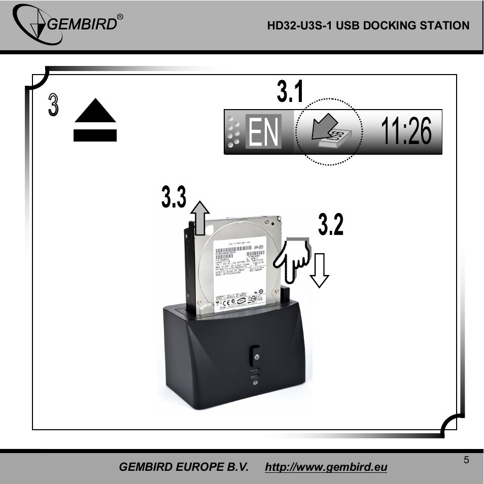Gembird HD32-U3S-1 User Manual | Page 5 / 11