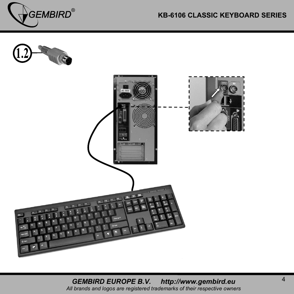 Gembird KB-6106U-B-DE User Manual | Page 4 / 12