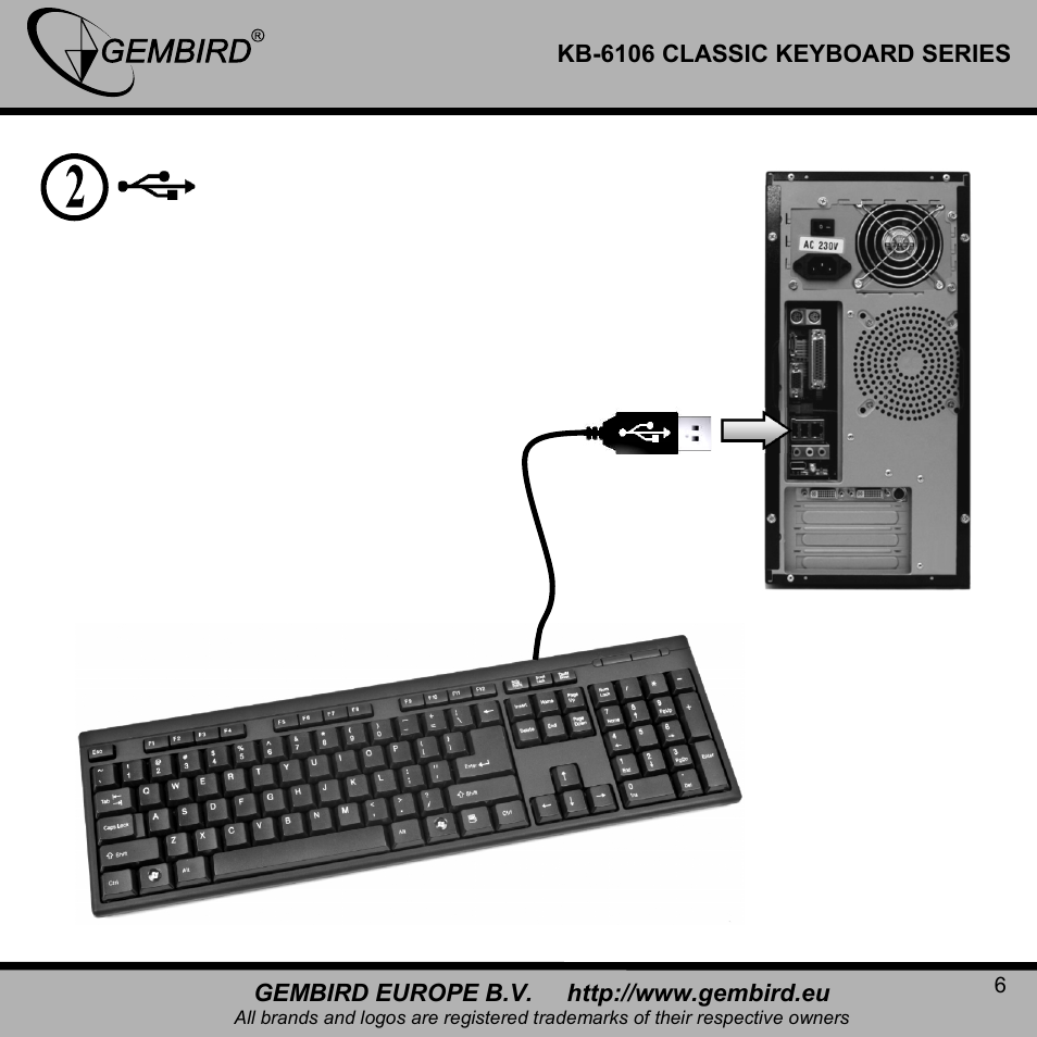 Gembird KB-6106U-B-DE User Manual | Page 6 / 12
