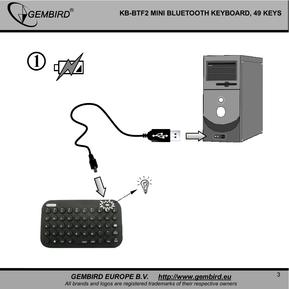 Gembird KB-BTF2 User Manual | Page 3 / 11