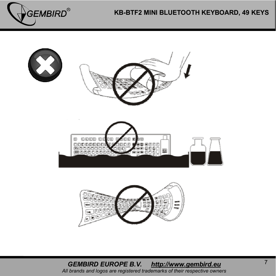 Gembird KB-BTF2 User Manual | Page 7 / 11
