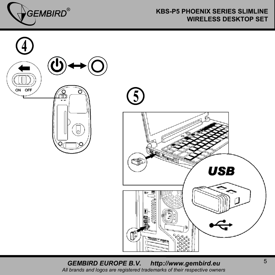 Gembird KBS-P5 User Manual | Page 5 / 11